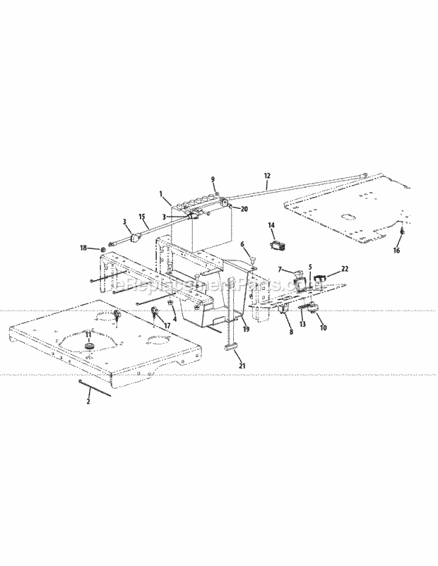 Electrical Diagram and Parts List for S7237-KW 53CI8DU8050-37HP Cub Cadet Lawn Tractor